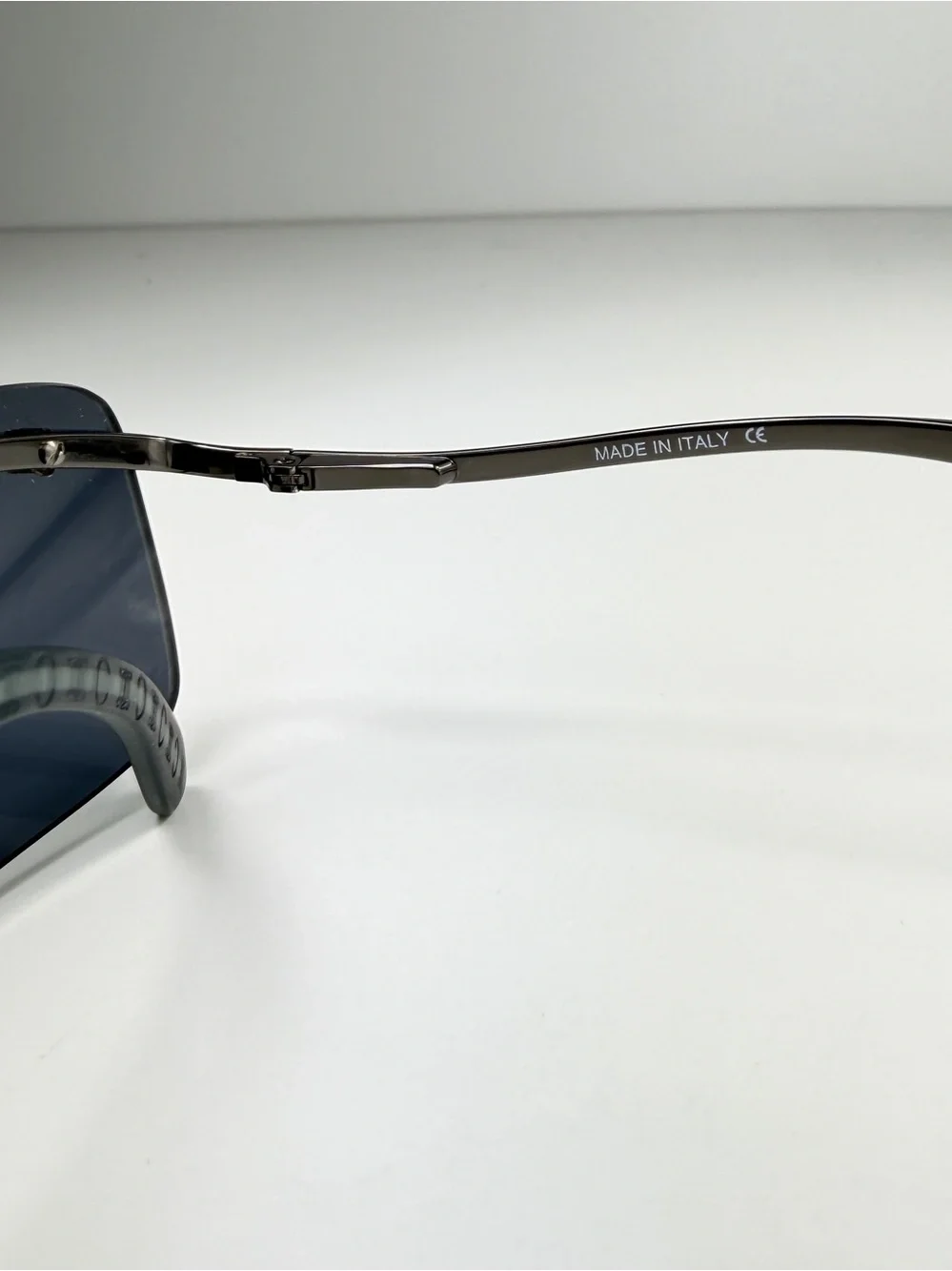 Deadstock Celine Triomphe Rimless Sunglasses SC 1007 568 Full Set Y2K Gunmetal